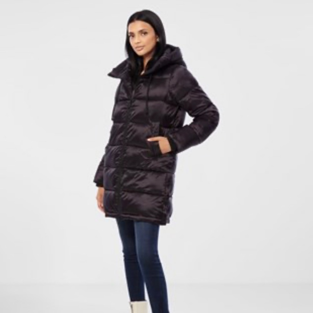 Sam Edelman Funnel Collar Long Puffer